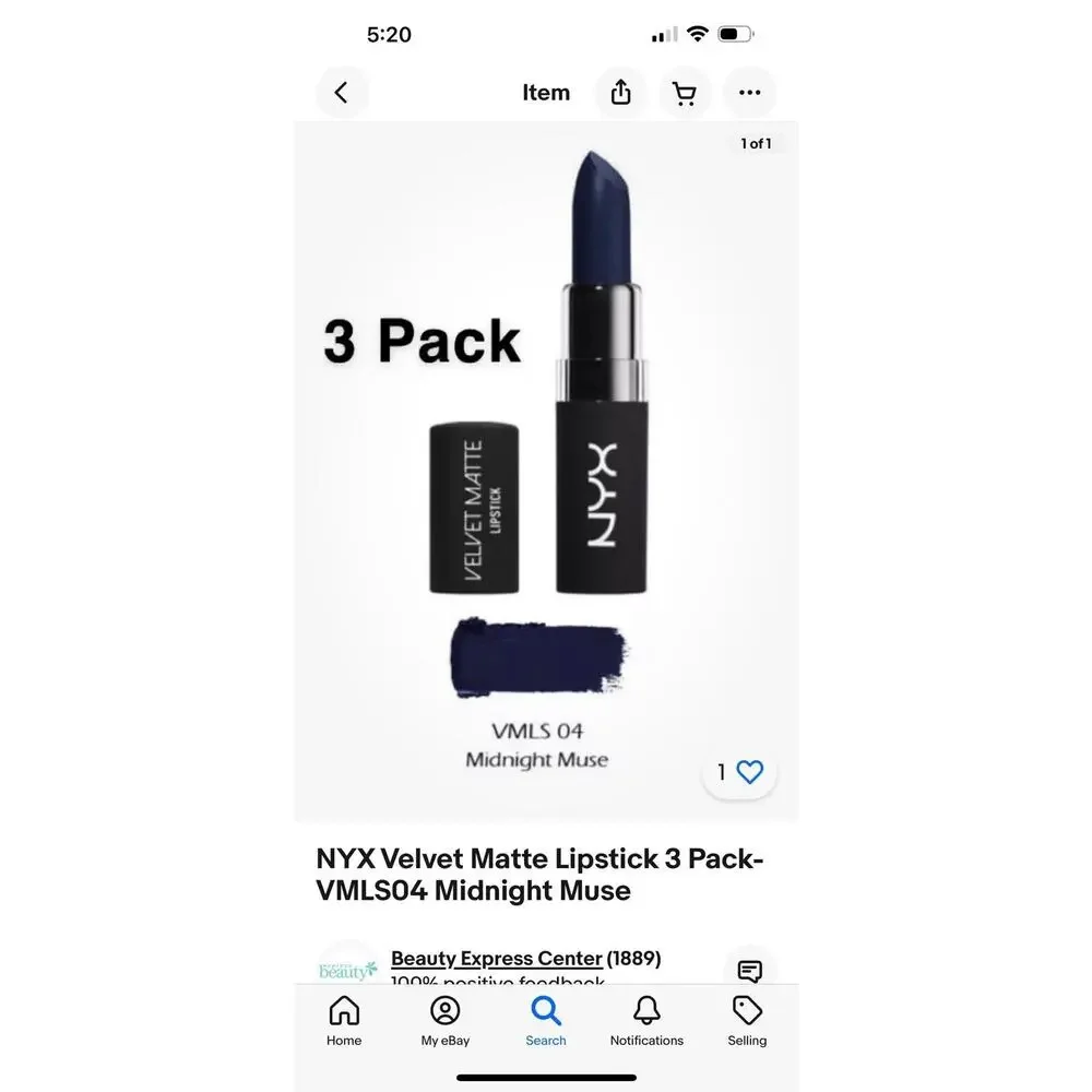 NYX‎ Velvet Matte Lipstick 3 Pack-VMLS04 Midnight Muse